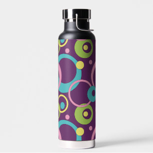 Funky Lila Circles Trinkflasche