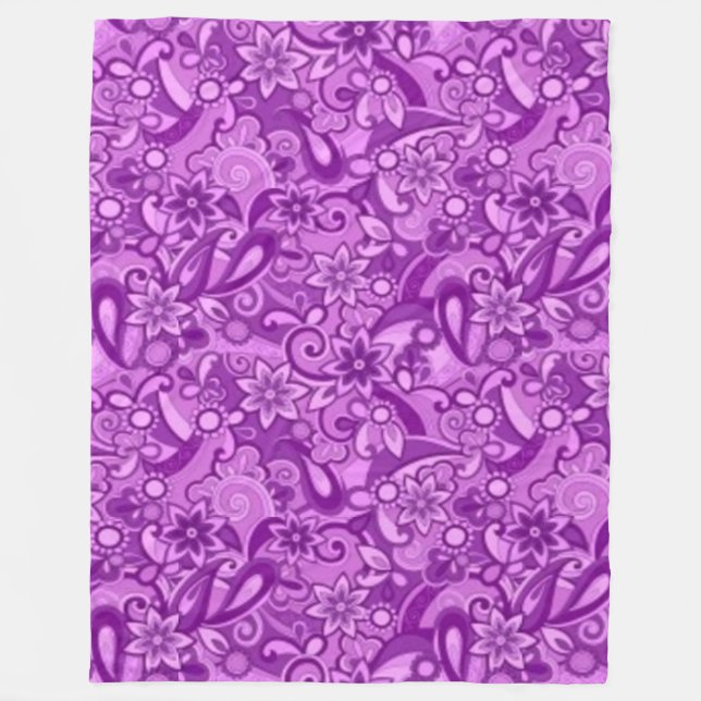 Funky Lila Pucci Fleecedecke (Vorderseite)