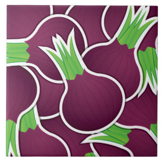 Funky lila Zwiebeln Fliese