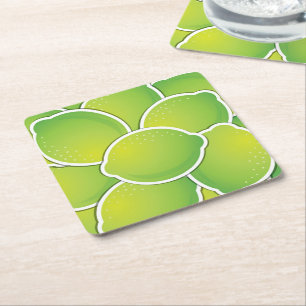 Funky Limon Rechteckiger Pappuntersetzer
