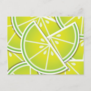Funky Limone Kanten Postkarte