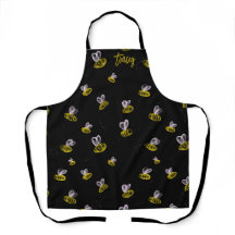 Funky lustige Hummeln auf schwarz