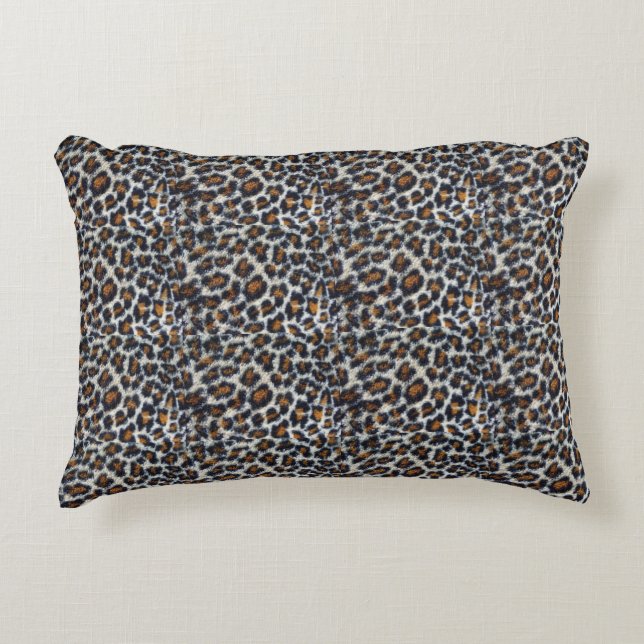 Funky lustige leopard Printmuster originell Dekokissen (Vorderseite)