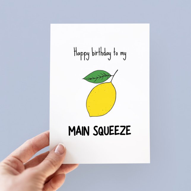 Funky Main Sqeeze Pun Carte Anniversaire (Créateur téléchargé)