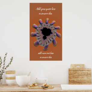 Funky Mandelbrot Fraktal-Blume mit individuellem A Poster