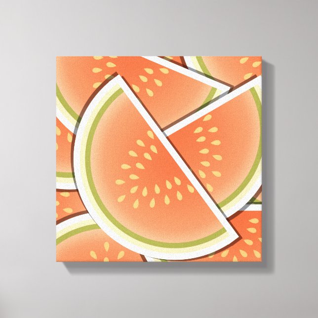 Funky Melone Keile Leinwanddruck (Vorderseite)