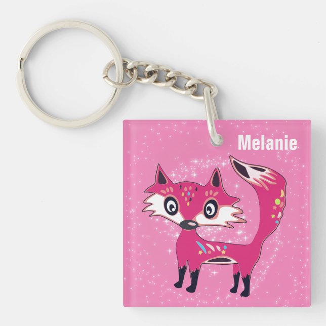 Funky mignon Renard rose Personnalisé (Devant)