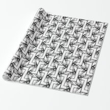 Funky Minimal Schwarz-weißes Muster - Geschenkpapi
