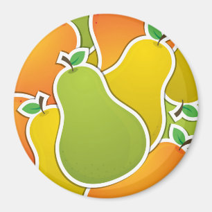 Funky Mixed Birne Magnet