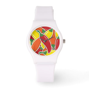 Funky Mixed Chili Paprikaschoten Armbanduhr