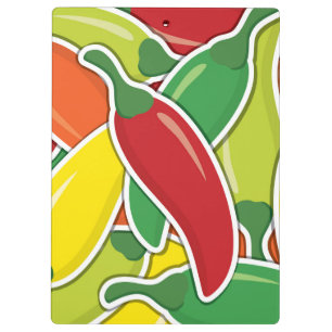 Funky Mixed Chili Paprikaschoten Klemmbrett