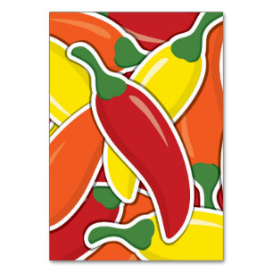Funky Mixed Chili Paprikaschoten Tischnummer