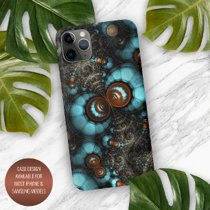 Funky moderne eklektische Fraktal-Kunst-Muster iPhone 16 Pro Max Hülle