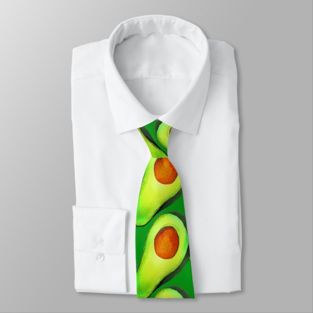 Funky moderner grüner Avocado Feinschmecker Krawatte (Gebunden)