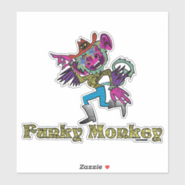 Funky Monkey  Aufkleber