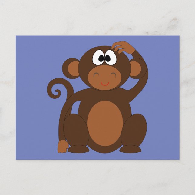 Funky Monkey Postcard Postkarte (Vorderseite)