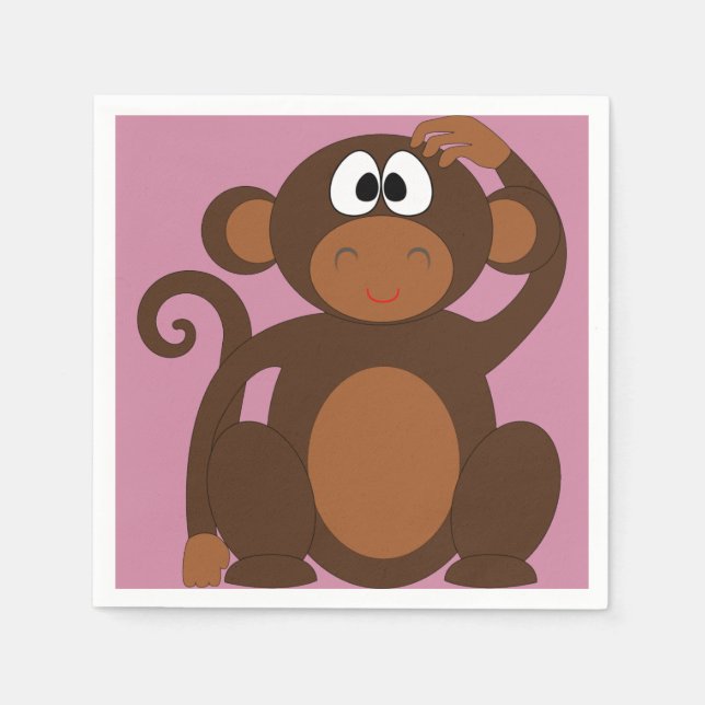 Funky Monkey Serviette (Vorderseite)