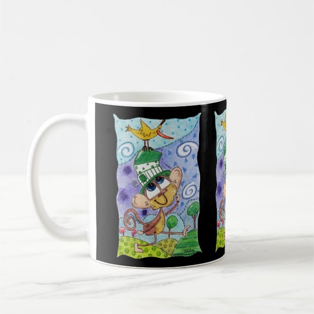 Funky Monkey und Banana Bird Kaffeetasse (Links)