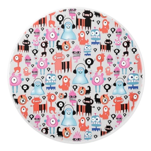 Funky Monsters Keramikknauf (Vorderseite)