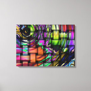 Funky Mosaic Wrapped Canvas Leinwanddruck
