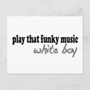 Funky Music White Boy Postkarte