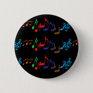 Funky Musiknoten-Button Button