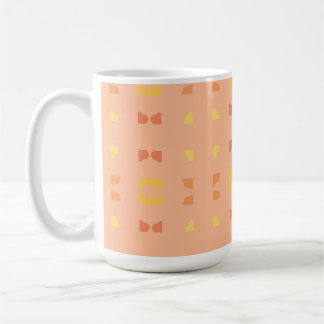 Funky Muster Pfirsich Gelb Kaffeetasse