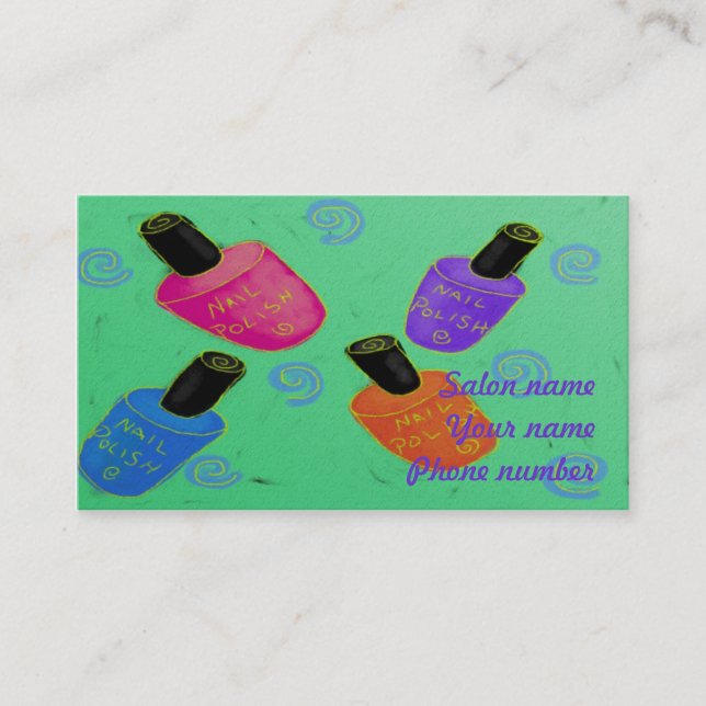 Funky Nail Polish Terminkarte (Vorderseite)