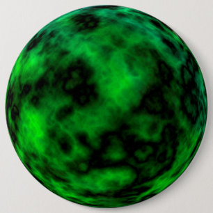 Funky Neon Green Emerald Halloween Abstrakt Button
