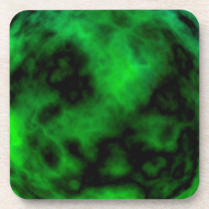 Funky Neon Green Emerald Halloween Abstrakt Untersetzer