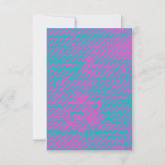 Funky Neon Halftone Grunge Blank Einladungskarte (Vorderseite)