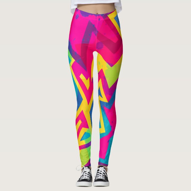Funky Neon Leggings (Vorderseite)