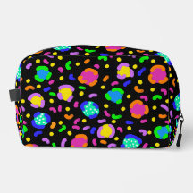 Funky Neon Leopard Toilettentasche