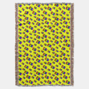 Funky Neon-Regenbogenblock-Muster Decke