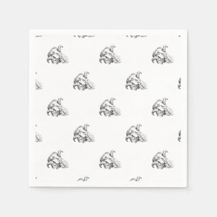 Funky Niedlich Sheep Ram Serviette