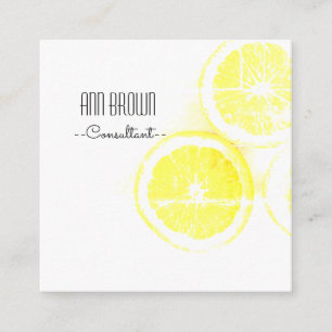 Funky Orange Bio Feel Business Card Quadratische Visitenkarte