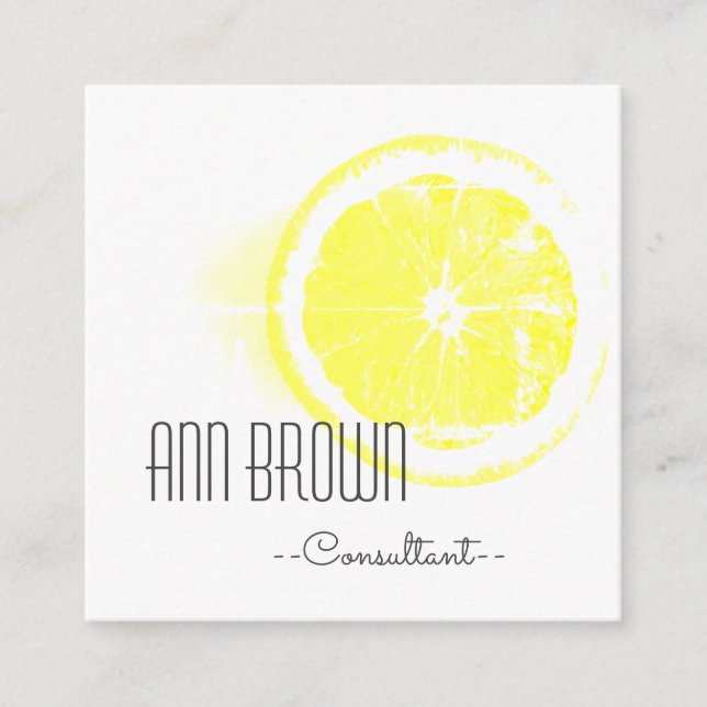 Funky Orange Bio Feel Business Card Quadratische Visitenkarte (Vorderseite)