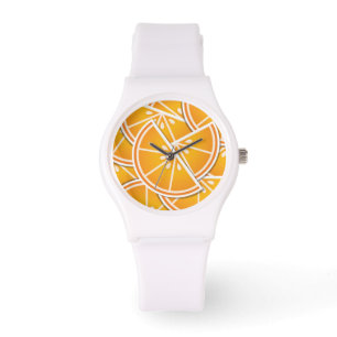 Funky orange Keile Armbanduhr