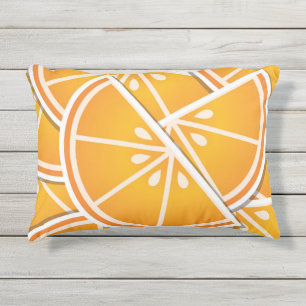 Funky orange Keile Kissen Für Draußen