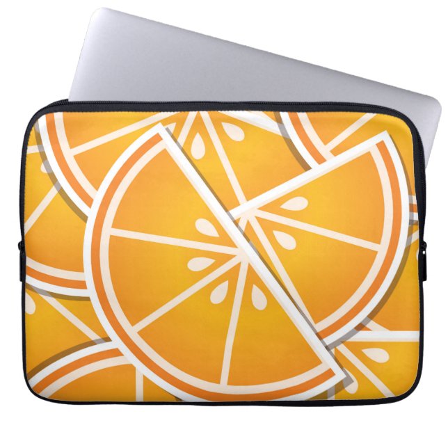 Funky orange Keile Laptopschutzhülle (Vorderseite)