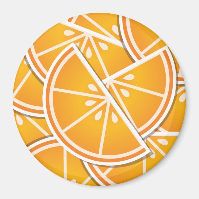 Funky orange Keile Magnet (Vorne)