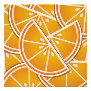 Funky orange Keile Poster