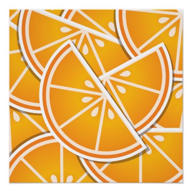 Funky orange Keile Poster (Vorderseite)