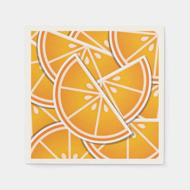 Funky orange Keile Serviette (Vorderseite)