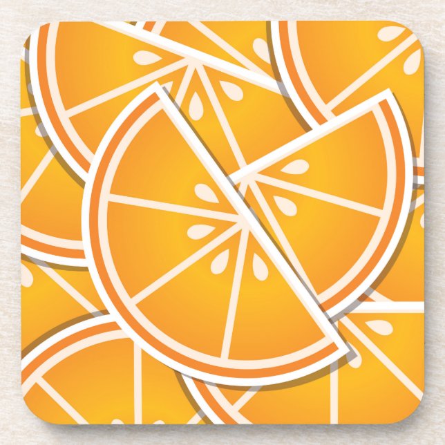 Funky orange Keile Untersetzer (Vorderseite)