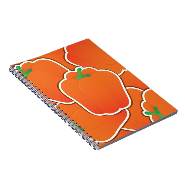 Funky Orange Pfeffer Notizblock (Rechte Seite)