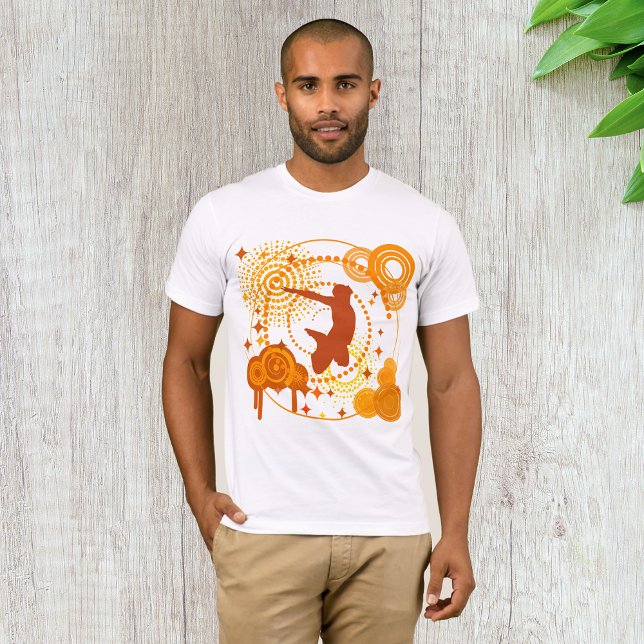 Funky Orange Symbols Mens T - Shirt (Von Creator hochgeladen)