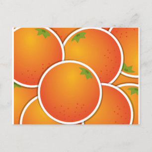 Funky Orangen Postkarte
