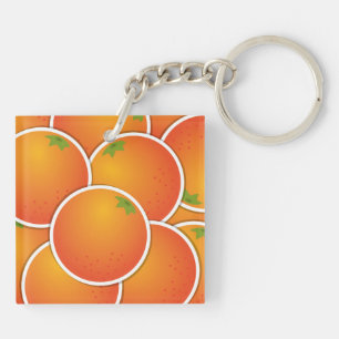 Funky Orangen Schlüsselanhänger