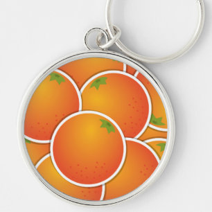 Funky Orangen Schlüsselanhänger